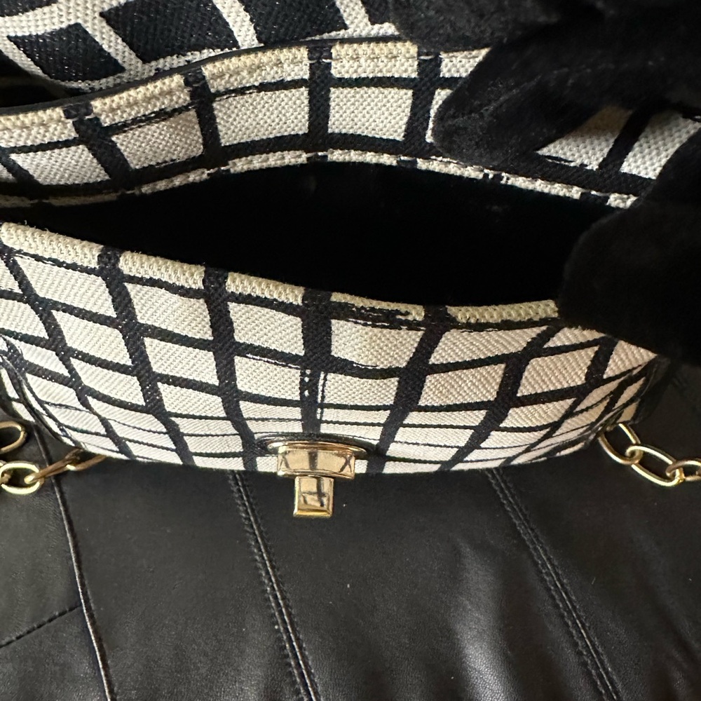 Chic Black and White Checkered Coach Bag NWOT - Picture 11 of 14